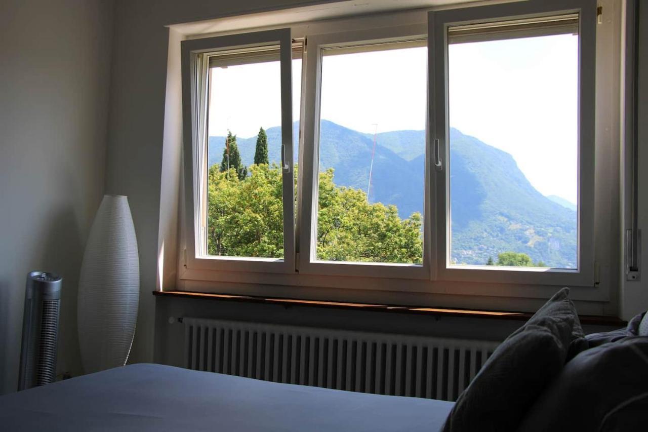 New & Modern Apartment With Beautiful Lake View! ルガーノ エクステリア 写真