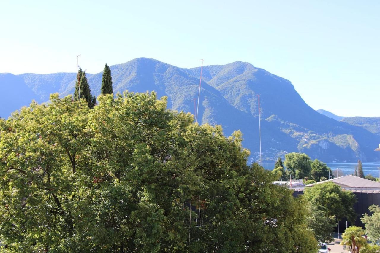 New & Modern Apartment With Beautiful Lake View! ルガーノ エクステリア 写真